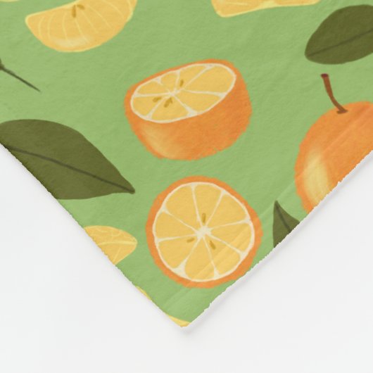 Muster für Obstkörbe - Orangen Fleecedecke (Ecke)