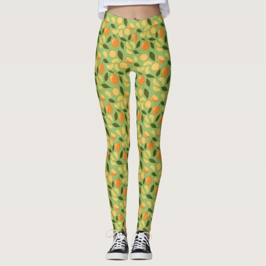 Muster für Obstkörbe - Orangen Leggings (Vorderseite)