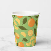 Muster für Obstkörbe - Orangen Pappbecher (Rückseite)