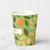 Muster für Obstkörbe - Orangen Pappbecher (Links)