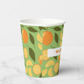 Muster für Obstkörbe - Orangen Pappbecher (Rechts)