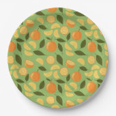 Muster für Obstkörbe - Orangen Pappteller (Vorderseite)