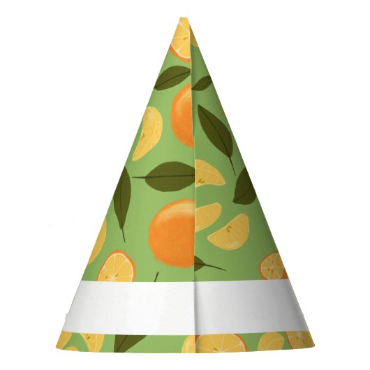 Muster für Obstkörbe - Orangen Partyhütchen (Rückseite)