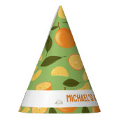 Muster für Obstkörbe - Orangen Partyhütchen (Links)