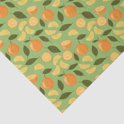 Muster für Obstkörbe - Orangen Seidenpapier (Ausschnitt)