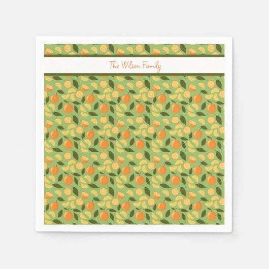 Muster für Obstkörbe - Orangen Serviette (Vorderseite)