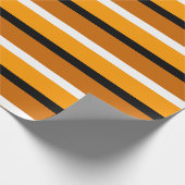 Muster für orange braune Streifen Geschenkpapier (Ecke)