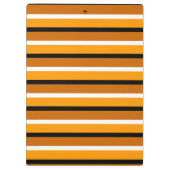 Muster für orange braune Streifen Klemmbrett (Rückseite)