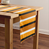 Muster für orange braune Streifen Kurzer Tischläufer (Beispiel)