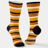 Muster für orange braune Streifen Socken (Gewinkelt)