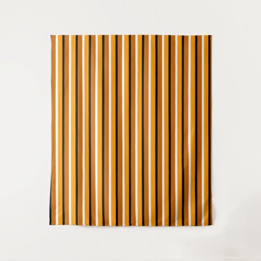 Muster für orange braune Streifen Wandteppich (Vorderseite)