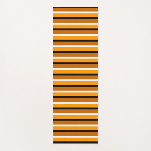 Muster für orange braune Streifen Yogamatte (Vorderseite)