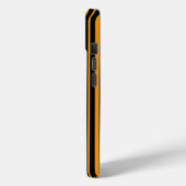 Muster für orange schwarze vertikale Streifen Case-Mate iPhone Hülle (Rückseite / Links)