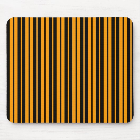 Muster für orange schwarze vertikale Streifen Mousepad (Vorne)