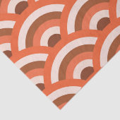 Muster für orange und braune japanische Waves Seidenpapier (Detail)