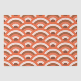 Muster für orange und braune japanische Waves Seidenpapier