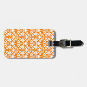 Muster für orange und weiße geometrische Kreise Gepäckanhänger