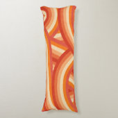 Muster für Orangen- und CremRetro-Regenbogen Seitenschläferkissen (Vorderseite Vertikal)