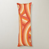 Muster für Orangen- und CremRetro-Regenbogen Seitenschläferkissen (Rückseite (Vertikal))