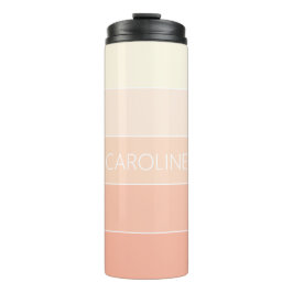 Muster für Orangenstreifen mit kundenspezifischem  Thermosbecher