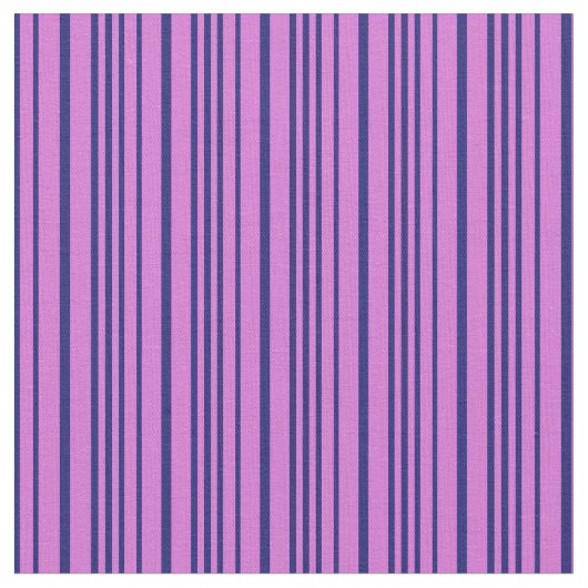 Muster für Orchid & Midnight Blue Lines Stoff (Nahaufnahme)