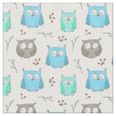 Muster für Owls und Branchen Stoff (Nahaufnahme)