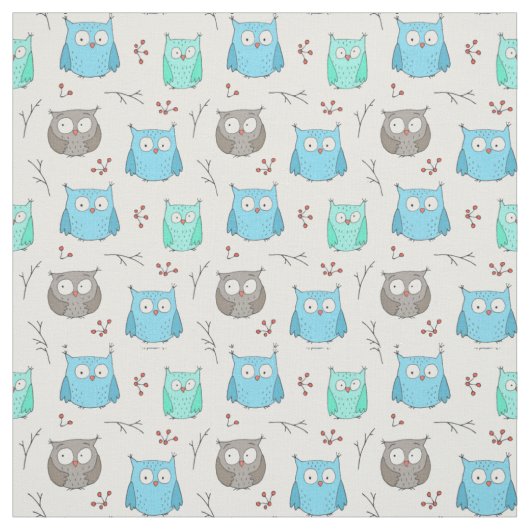 Muster für Owls und Branchen Stoff (Muster)
