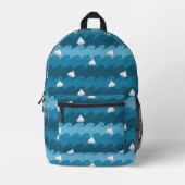 Muster für Papierboote Bedruckter Rucksack (Vorderseite)