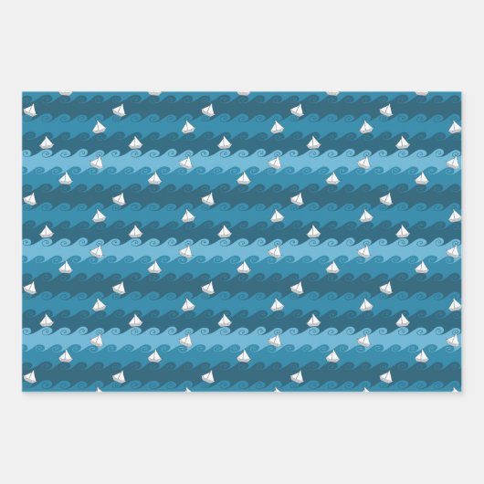 Muster für Papierboote Geschenkpapier Set (Vorderseite 2)