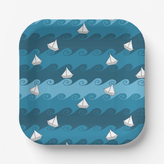 Muster für Papierboote Pappteller (Vorderseite)