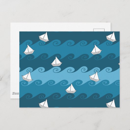 Muster für Papierboote Postkarte (Vorne/Hinten)