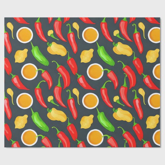 Muster für Paprikaschoten für Hot Chili Geschenkpapier (Flach)