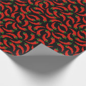 Muster für Paprikaschoten für Hot Chili Geschenkpapier (Ecke)