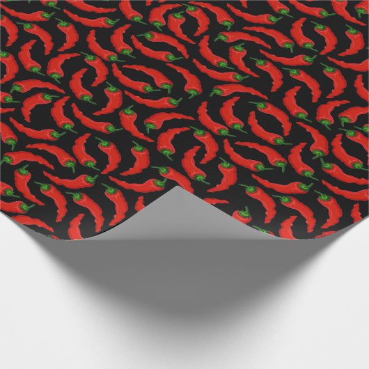 Muster für Paprikaschoten für Hot Chili Geschenkpapier (Ecke)