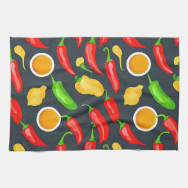 Muster für Paprikaschoten für Hot Chili Geschirrtuch