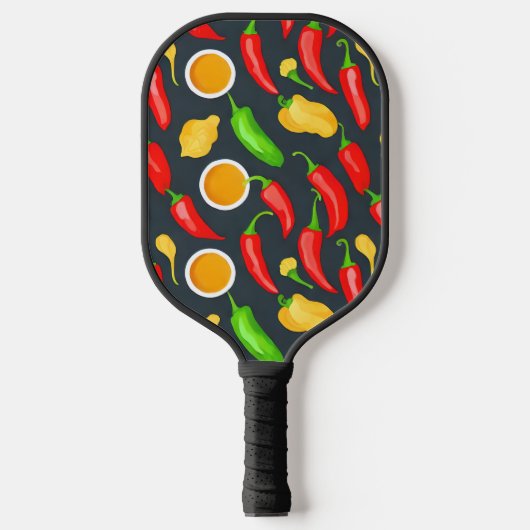 Muster für Paprikaschoten für Hot Chili Pickleball Schläger (Vorderseite)