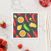 Muster für Paprikaschoten für Hot Chili Serviette (Beispiel)
