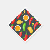 Muster für Paprikaschoten für Hot Chili Serviette (Ecke)