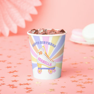 Muster für Party-Skate-Retro-Rollen Pappbecher