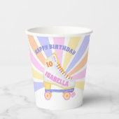 Muster für Party-Skate-Retro-Rollen Pappbecher (Vorderseite)