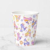 Muster für Party-Skate-Retro-Rollen Pappbecher (Rückseite)