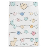 Muster für Pastel Heart Strings | Niedlich Minimal Mittlere Geschenktüte (Vorderseite)