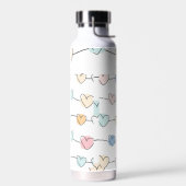 Muster für Pastel Heart Strings | Niedlich Minimal Trinkflasche (Links)