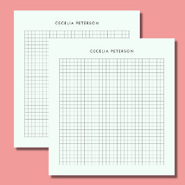 Muster für Pastell-Minze und Quadrat Notizblock