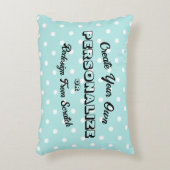 Muster für pastellfarbene Punkte - Blau Dekokissen (Vorderseite(Vertikal))