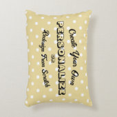 Muster für pastellfarbene Punkte - gelb Dekokissen (Vorderseite(Vertikal))