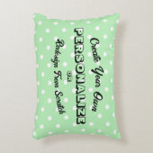 Muster für pastellfarbene Punkte - grün Dekokissen (Vorderseite(Vertikal))