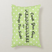 Muster für pastellfarbene Punkte - Limettengrün Dekokissen (Vorderseite(Vertikal))