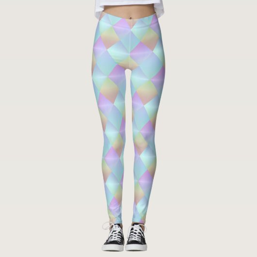 Muster für Pastellquadrate Leggings (Vorderseite)