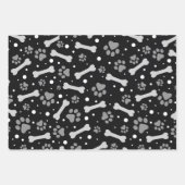 Muster für Paw und Knochen Geschenkpapier Set (Vorderseite 3)